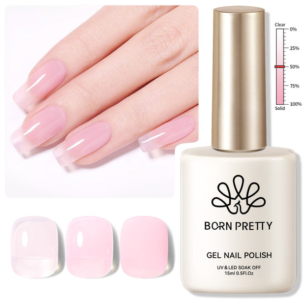 X-Jelly Gel HEMA FREE Semi Jelly Gel Pink #03 15ml Gel Nail Polish BORN PRETTY 