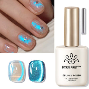 [US ONLY] Blue Cat Magnetic Gel Polish Blue Auroras 15ml Gel Nail Polish BORN PRETTY 