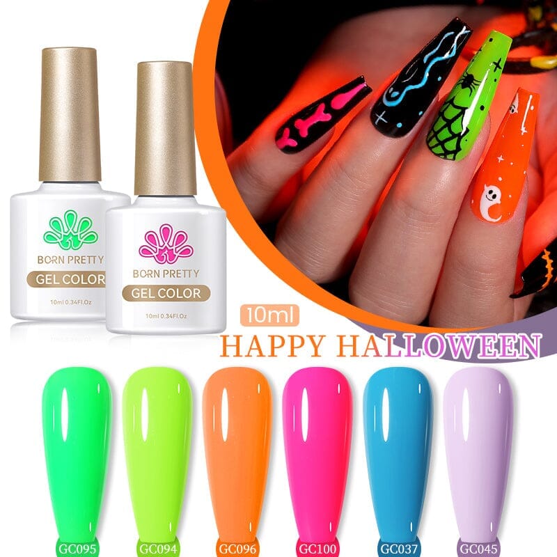 6 Colors Neon Gel Polish Set 10ml Gel Nail Polish BORN PRETTY 