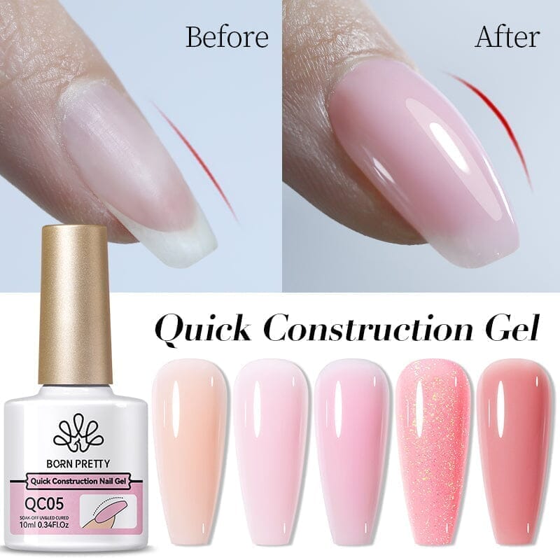 Clear Quick Construction Nail Gel QC01 10ml Gel Nail Polish BORN PRETTY 