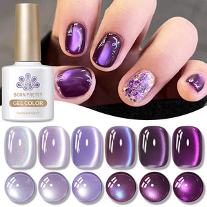 Purple Collection Cat Magnetic Gel Polish 10ml Gel Nail Polish BORN PRETTY 