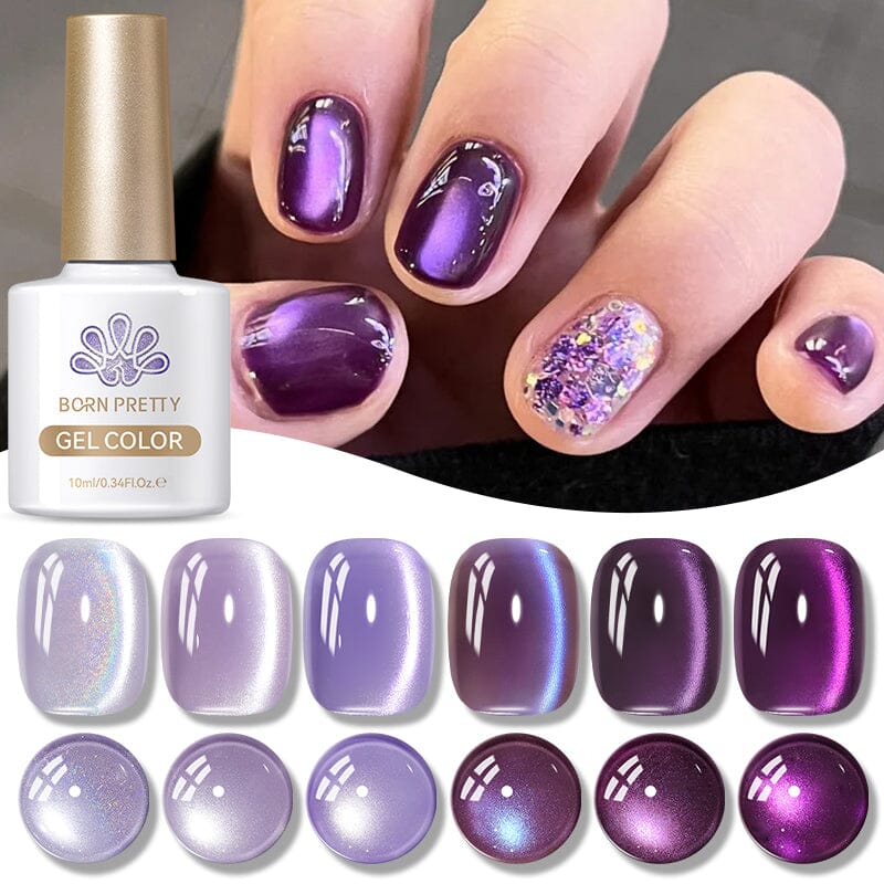 Purple Collection Cat Magnetic Gel Polish 10ml Gel Nail Polish BORN PRETTY 