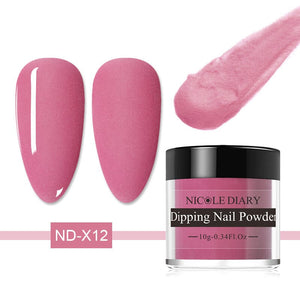 Matte Color Dipping Nail Powder 10ml Nail Powder NICOLE DIARY ND-X12 