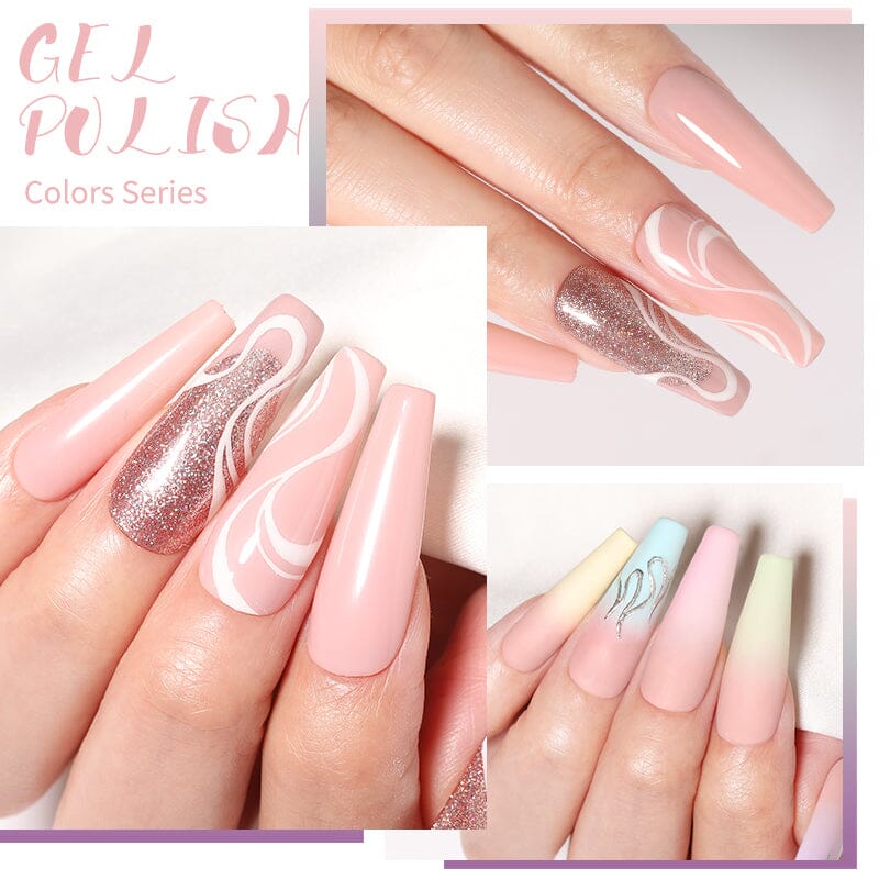 Silky White Series Gel Polish 10ml Black Gel Nail Polish BORN PRETTY 