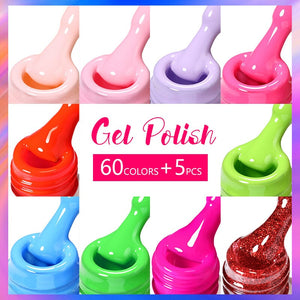 60 Colors Gel Polish Set with Base Top Coat Color Chart Kits & Bundles BORN PRETTY 