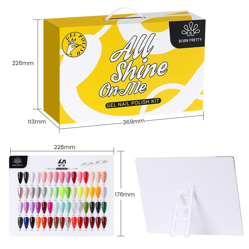 60 Colors Gel Polish Set with Base Top Coat Color Chart Kits & Bundles BORN PRETTY 