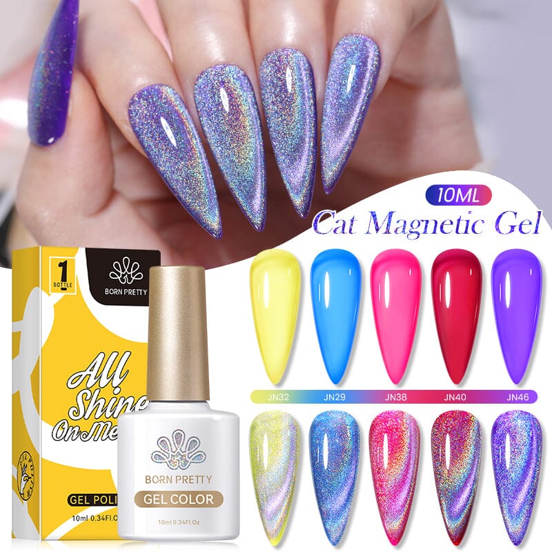 Iridescent Cat Magnetic Gel 10ml Gel Nail Polish BORN PRETTY 