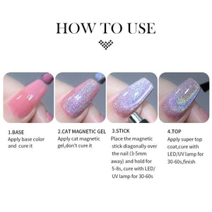 Iridescent Cat Magnetic Gel 10ml Gel Nail Polish BORN PRETTY 