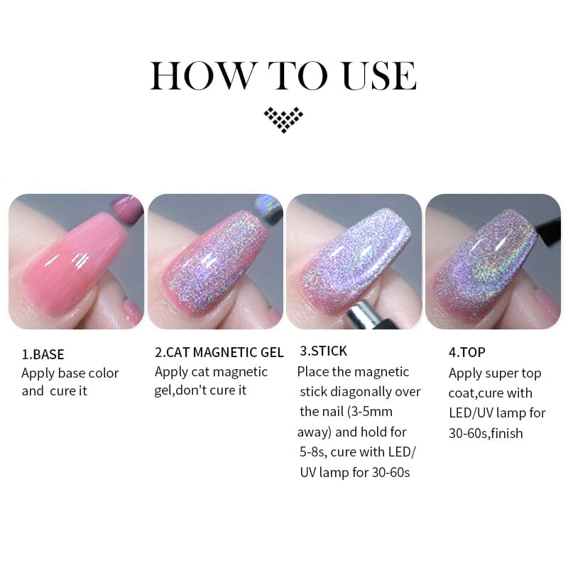 Iridescent Cat Magnetic Gel 10ml Gel Nail Polish BORN PRETTY 