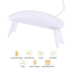 6W UV/LED Lamp Nail Dryer - White Nail Tools BORN PRETTY 