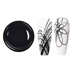 Black Spider Drawing Nail Gel 5ml SG02 BORN PRETTY 
