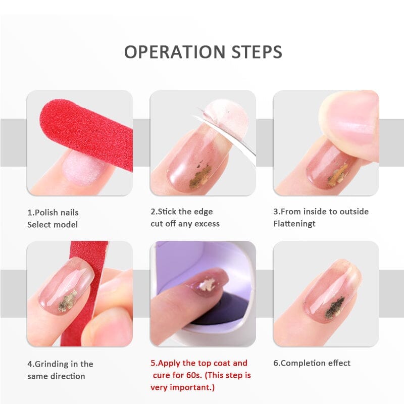 14pcs Semi Cured Gel Nail Strips ZX-3746 Nail Sticker BORN PRETTY 