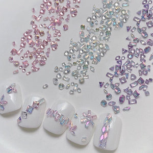 Mix Shapes Nail Art Decorations Sparkle Mini Auroras Ice Translucent Rhinestone Nail Art Manicure Nail Decoration No Brand 