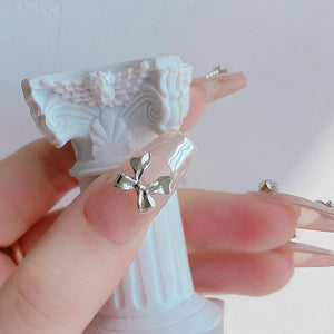10pcs Bowknot Gold Silver Alloy Nail Decoration DIY Nails BORN PRETTY 