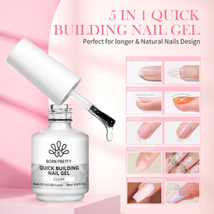 3pcs Set Clear Quick Building Nail Gel Kit Gel Nail Polish BORN PRETTY 