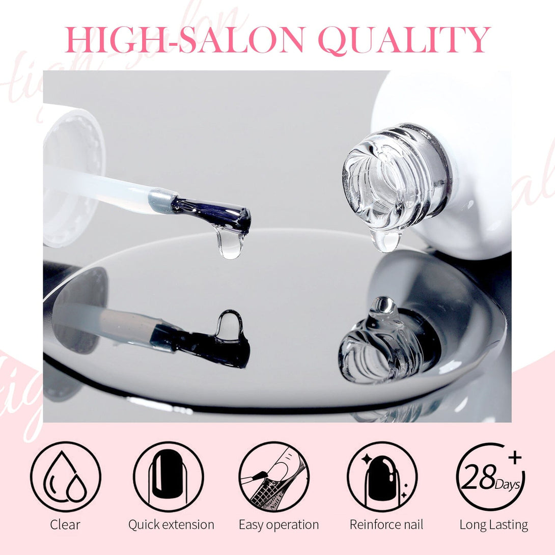 3pcs Set Clear Quick Building Nail Gel Kit Gel Nail Polish BORN PRETTY 