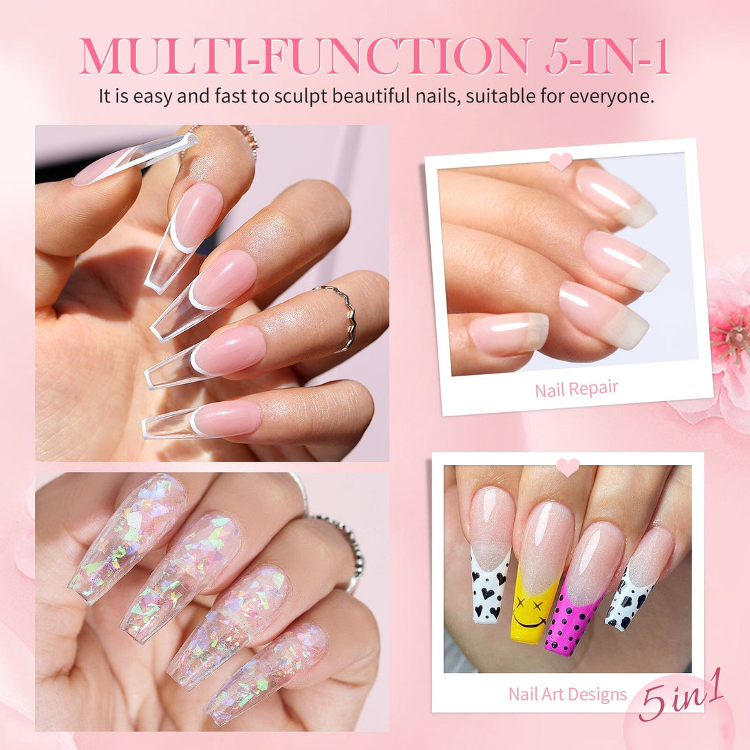 3pcs Set Clear Quick Building Nail Gel Kit Gel Nail Polish BORN PRETTY 