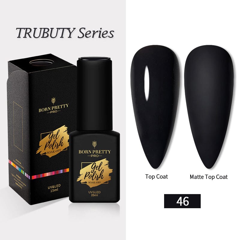 Black Color Gel Polish #46 15ml Gel Nail Polish BORN PRETTY 