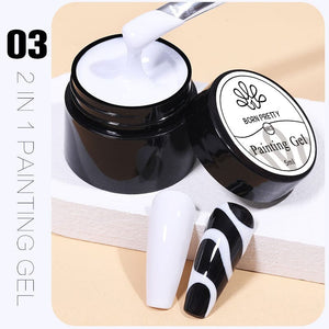 2 in 1 Painting Gel 5ml White Gel Nail Polish BORN PRETTY 