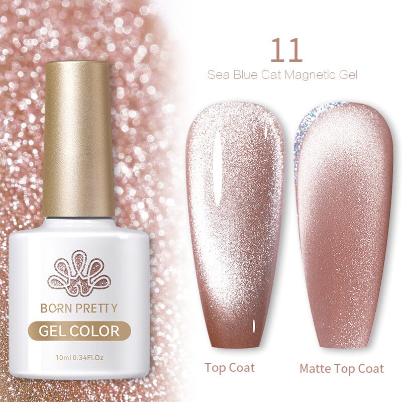 Sea Blue Cat Magnetic Gel 10ml Gel Nail Polish BORN PRETTY 11 