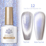 Sea Blue Cat Magnetic Gel 10ml Gel Nail Polish BORN PRETTY 12 