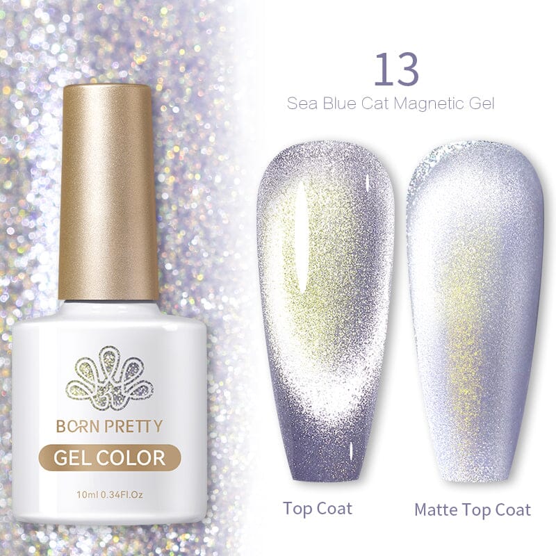 Sea Blue Cat Magnetic Gel 10ml Gel Nail Polish BORN PRETTY 13 