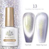 Sea Blue Cat Magnetic Gel 10ml Gel Nail Polish BORN PRETTY 13 