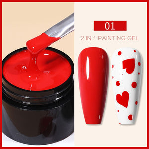 2 in 1 Painting Gel 5ml Red Gel Nail Polish BORN PRETTY 