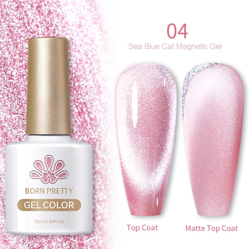 Sea Blue Cat Magnetic Gel 10ml Gel Nail Polish BORN PRETTY 04 