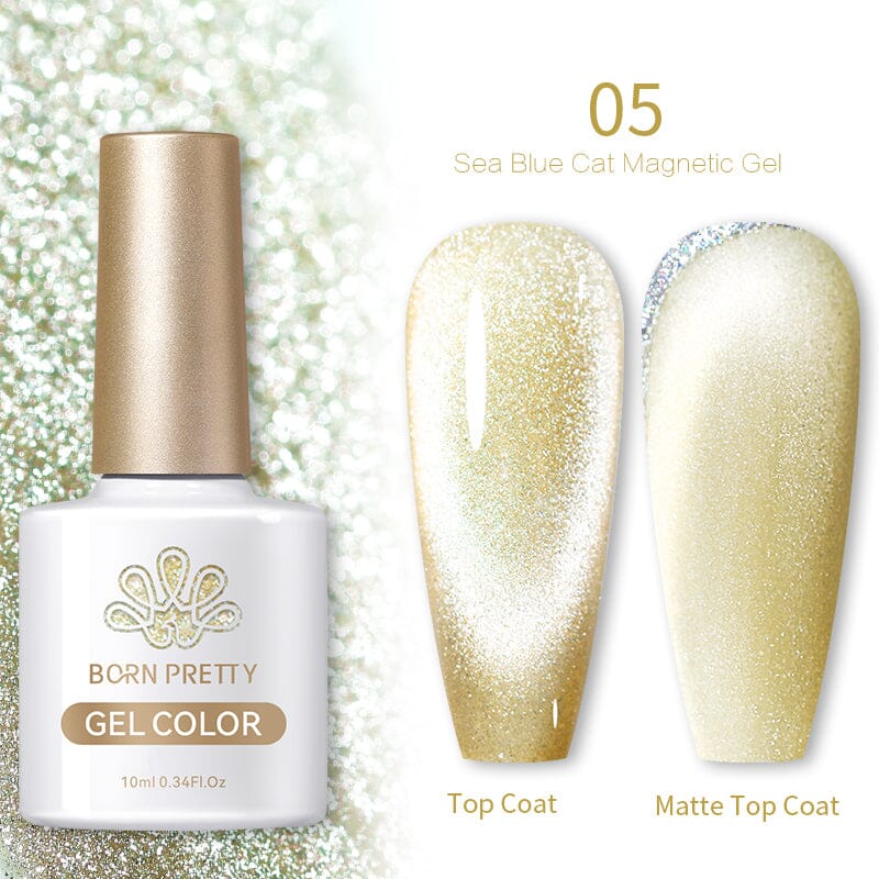 Sea Blue Cat Magnetic Gel 10ml Gel Nail Polish BORN PRETTY 05 