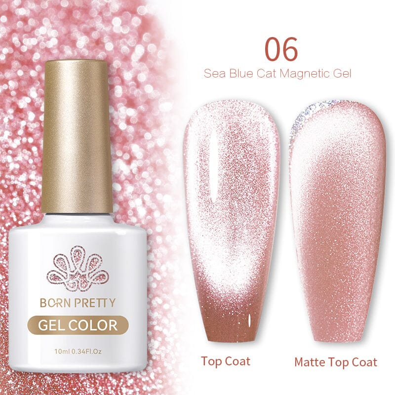 Sea Blue Cat Magnetic Gel 10ml Gel Nail Polish BORN PRETTY 06 