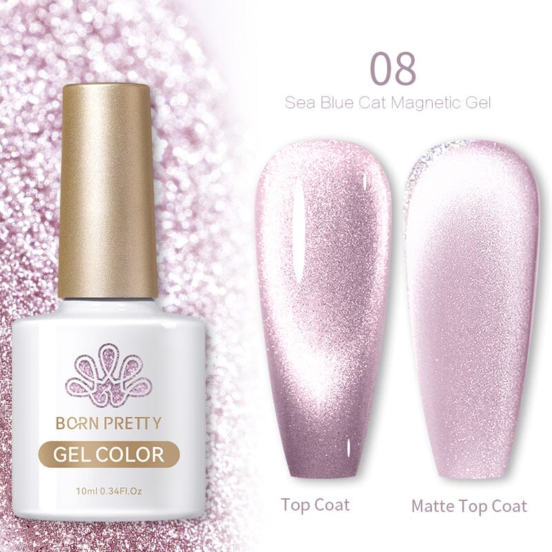 Sea Blue Cat Magnetic Gel 10ml Gel Nail Polish BORN PRETTY 08 