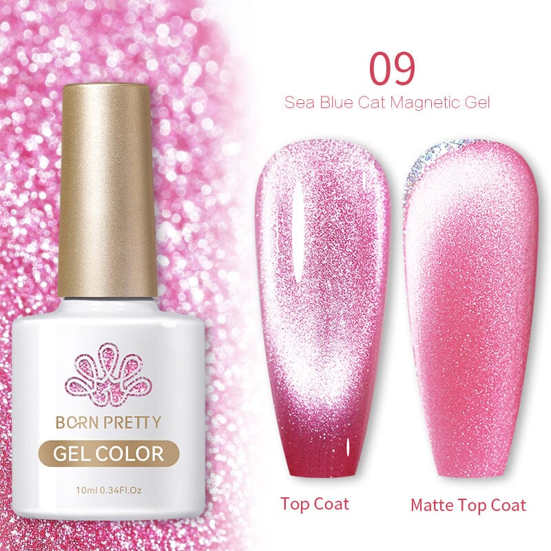 Sea Blue Cat Magnetic Gel 10ml Gel Nail Polish BORN PRETTY 09 