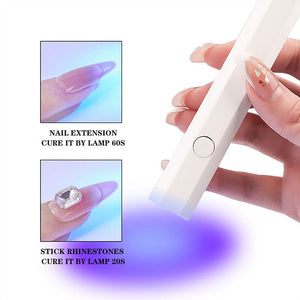 White Octagon Handheld Nail Lamp 3W Tools & Accessories No Brand 