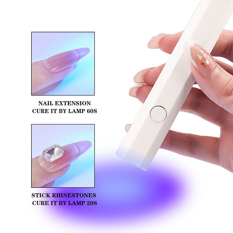 White Octagon Handheld Nail Lamp 3W Tools & Accessories No Brand 