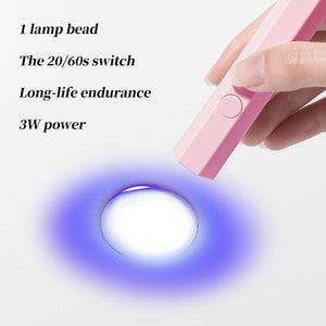 White Octagon Handheld Nail Lamp 3W Tools & Accessories No Brand 