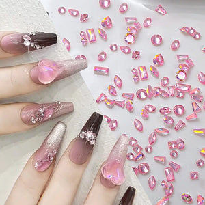 Mix Shapes Nail Art Decorations Sparkle Mini Auroras Ice Translucent Rhinestone Nail Art Manicure Nail Decoration No Brand 
