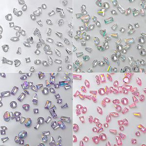 Mix Shapes Nail Art Decorations Sparkle Mini Auroras Ice Translucent Rhinestone Nail Art Manicure Nail Decoration No Brand 