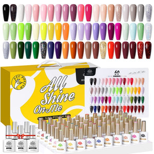 60 Colors Gel Polish Set with Base Top Coat Color Chart Kits & Bundles BORN PRETTY 