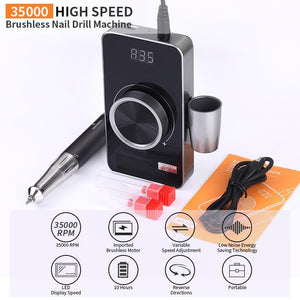 35000RPM Nail Drill Machine Rechargeable Nail Tools BORN PRETTY 