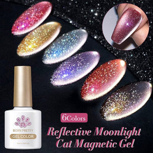 Reflective Moonlight Cat Magnetic Gel 10ml Gel Nail Polish BORN PRETTY 
