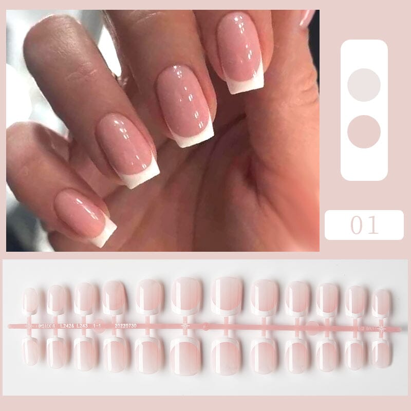 24Pcs French Press On Nail Tips Tools & Accessories BORN PRETTY 01 