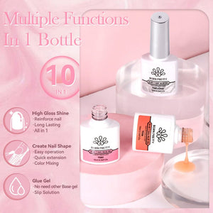 10 IN 1 Nail Gel Clear TG01 10ml Gel Nail Polish BORN PRETTY 
