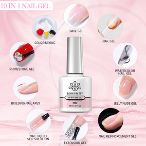 10 IN 1 Nail Gel Clear TG01 10ml Gel Nail Polish BORN PRETTY 