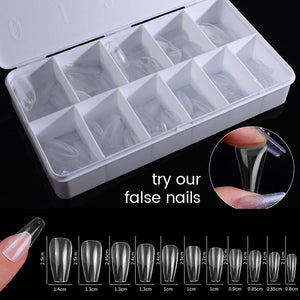 Almond Soft Gel Tips 550pcs Nail Tools BORN PRETTY 