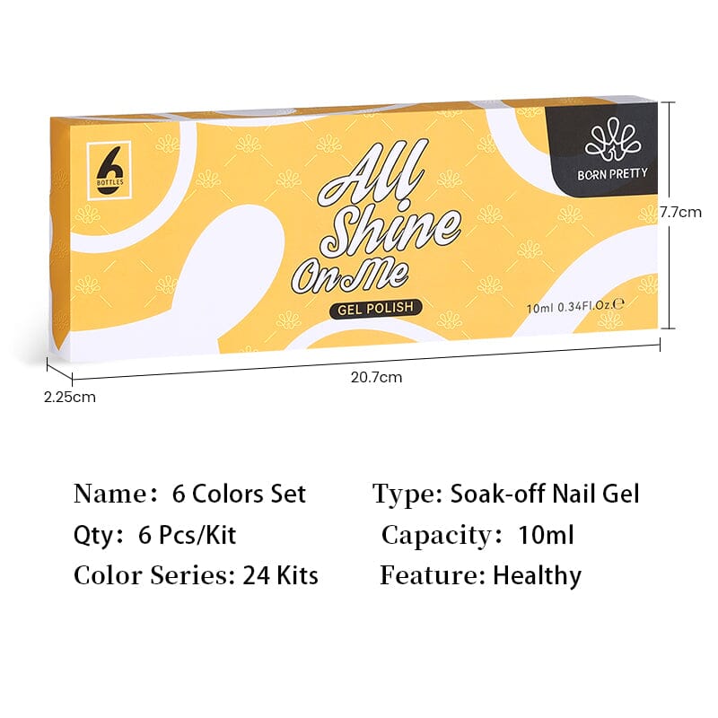Classic 6 Colors Gel Polish Set 10ml Kits & Bundles BORN PRETTY 
