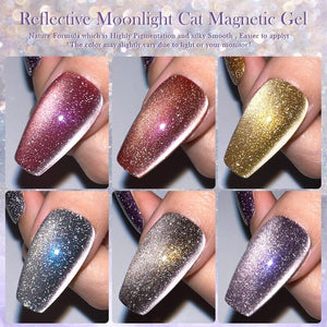 Reflective Moonlight Cat Magnetic Gel 10ml Gel Nail Polish BORN PRETTY 