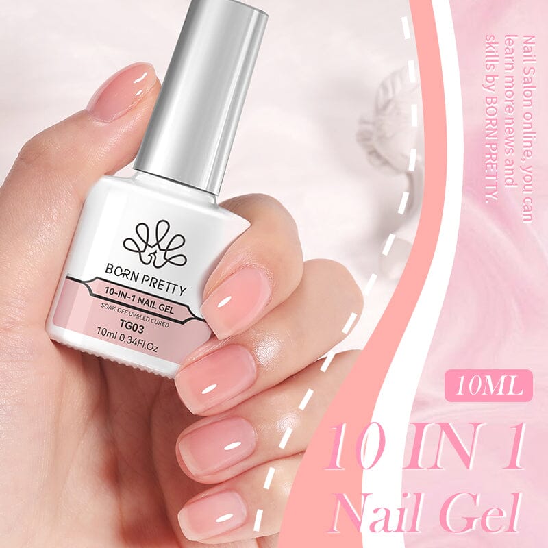 10 IN 1 Nail Gel Clear TG01 10ml Gel Nail Polish BORN PRETTY 