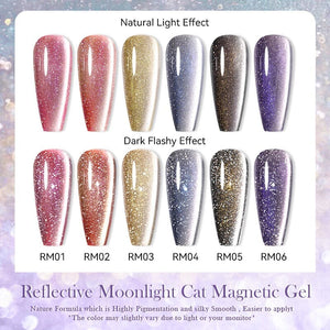 Reflective Moonlight Cat Magnetic Gel 10ml Gel Nail Polish BORN PRETTY 
