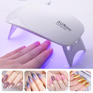 White 6W Mini UV/LED Nail Lamp Tools & Accessories BORN PRETTY 